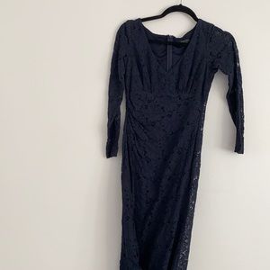 Long sleeve evening gown